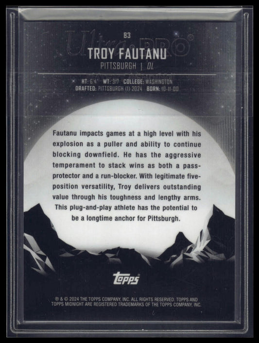 2024 Topps Midnight #83 Troy Fautanu Midnight #/12