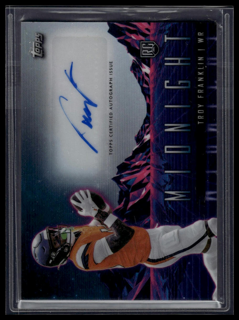 2024 Topps Midnight #RHS-TF Troy Franklin Rookie Horizon Signatures Midnight