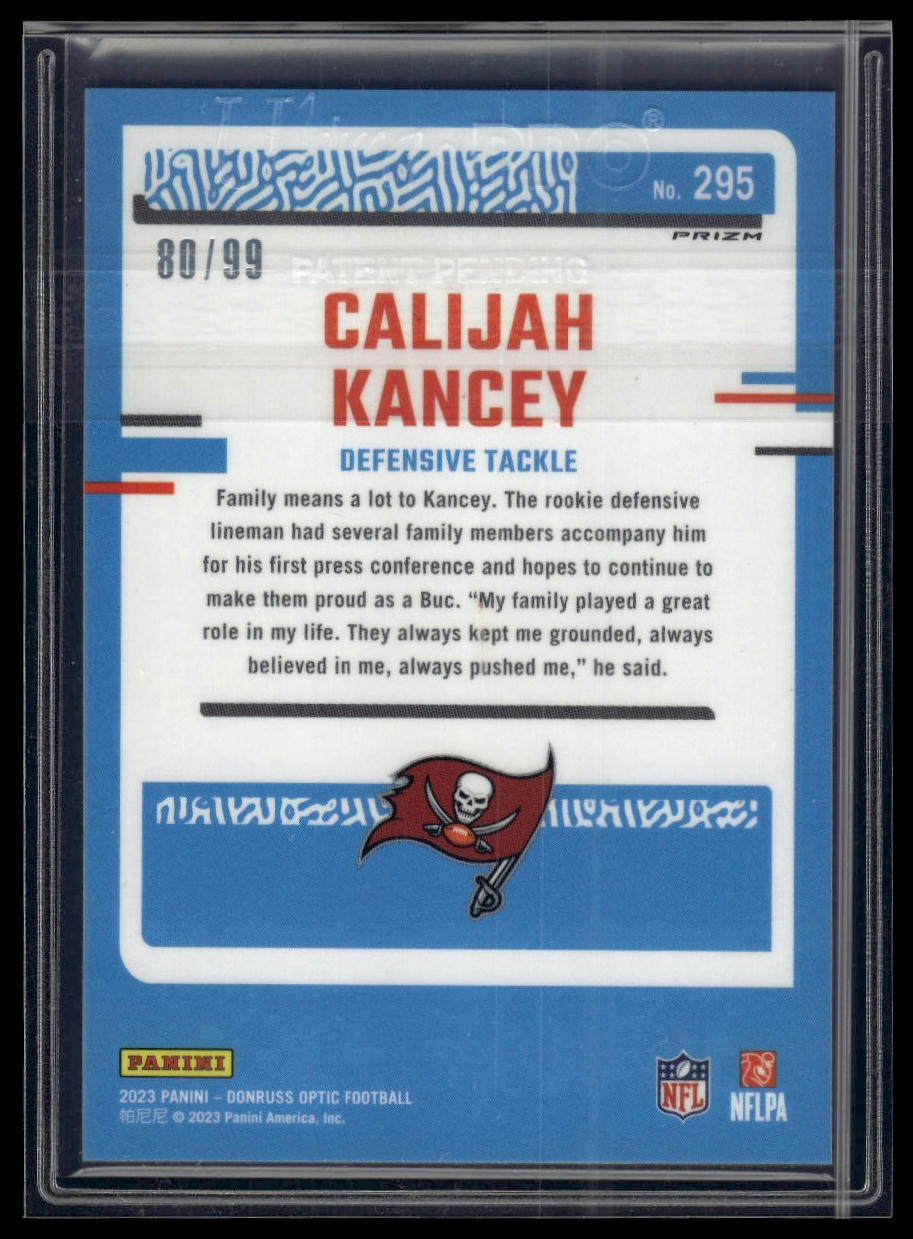 2023 Donruss Optic #295 Calijah Kancey Red Hyper