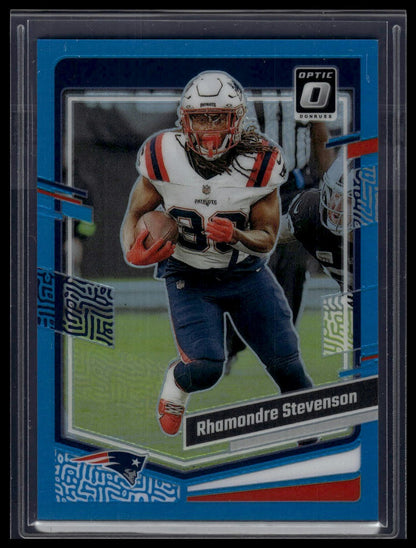 2023 Donruss Optic #131 Rhamondre Stevenson Aqua #/299