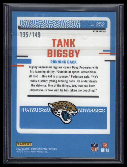 2023 Donruss Optic #252 Tank Bigsby Flex #/149