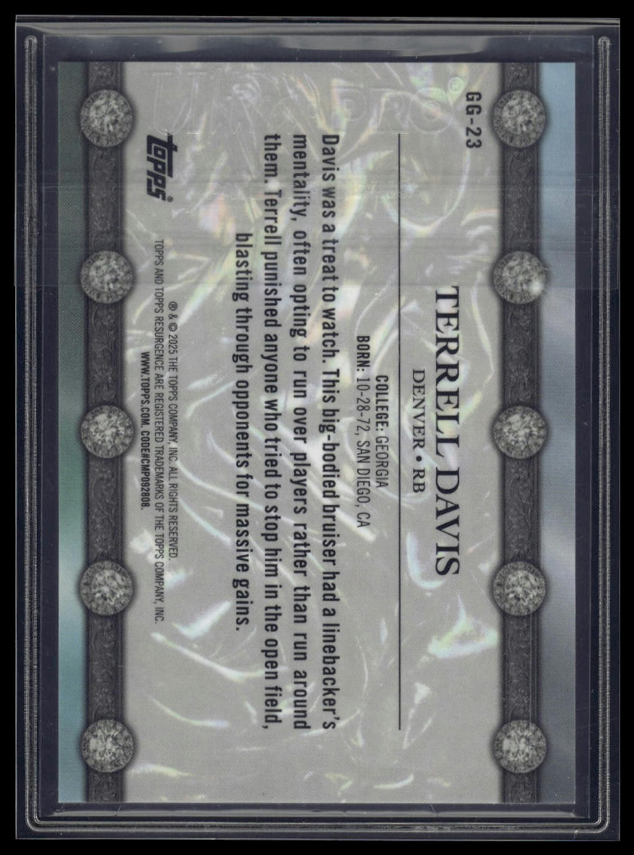 2024 Topps Resurgence Terrell Davis Glimmer and Gleam Orange Power Surge /25