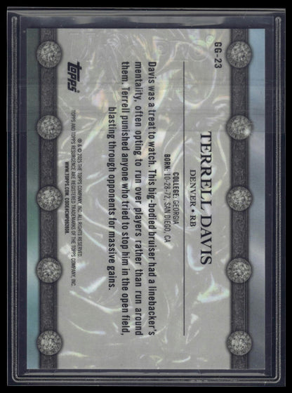 2024 Topps Resurgence Terrell Davis Glimmer and Gleam Orange Power Surge /25