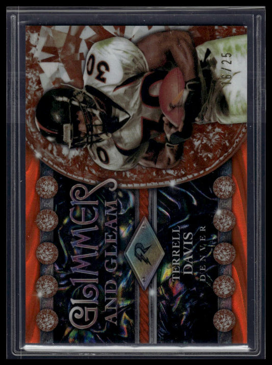 2024 Topps Resurgence Terrell Davis Glimmer and Gleam Orange Power Surge /25