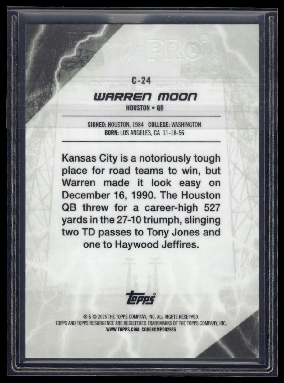 2024 Topps Resurgence #C-24 Warren Moon Conductors Lime Green Power Surge #/15
