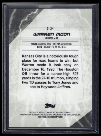 2024 Topps Resurgence #C-24 Warren Moon Conductors Lime Green Power Surge #/15