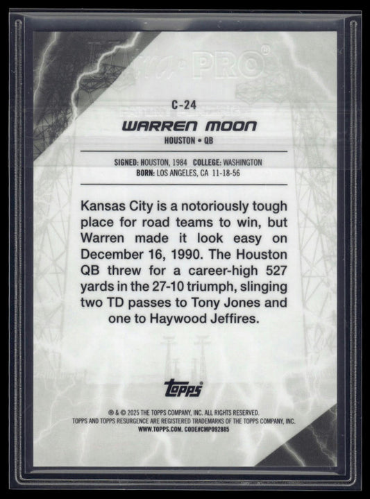 2024 Topps Resurgence #C-24 Warren Moon Conductors Lime Green Power Surge #/15