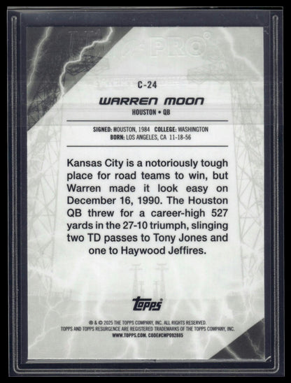 2024 Topps Resurgence #C-24 Warren Moon Conductors Teal Surge #/149