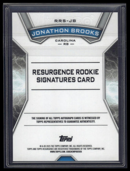 2024 Topps Resurgence #RRS-JB Jonathon Brooks Resurgence Rookie Signatures