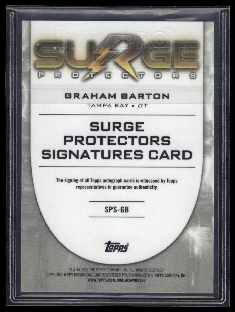 2024 Topps Resurgence Graham Barton Surge Protectors Signatures Blue Surge #/99