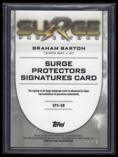 2024 Topps Resurgence Graham Barton Surge Protectors Signatures Blue Surge #/99