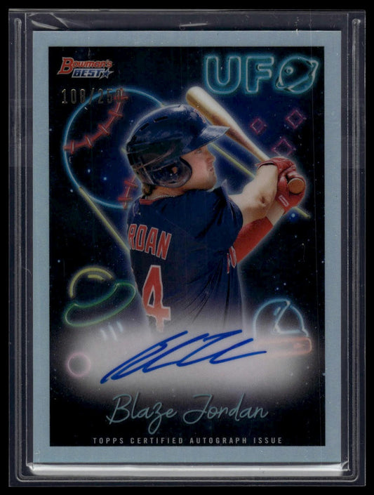 2022 Bowman's Best #UFOA-BJ Blaze Jordan UFO Autographs #/250