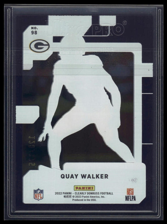 2022 Clearly Donruss #98 Quay Walker Purple #/175