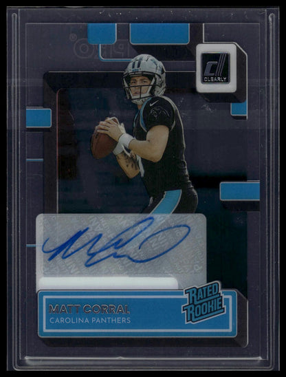 2022 Clearly Donruss #54 Matt Corral Rated Rookie Autographs