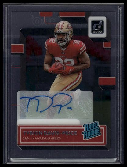 2022 Clearly Donruss #76 Tyrion Davis-Price Rated Rookie Autographs