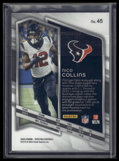 2024 Panini Spectra #45 Nico Collins