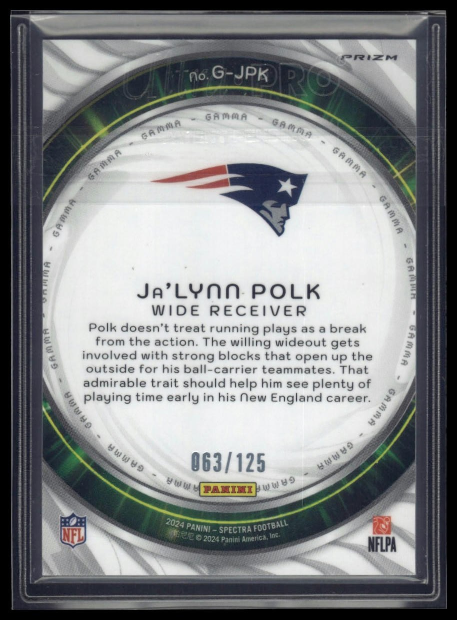 2024 Panini Spectra #G-JPK Ja'Lynn Polk Gamma #/125