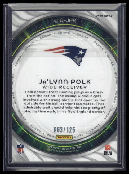 2024 Panini Spectra #G-JPK Ja'Lynn Polk Gamma #/125