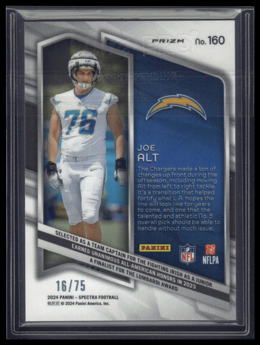 2024 Panini Spectra #160 Joe Alt Hyper #/75