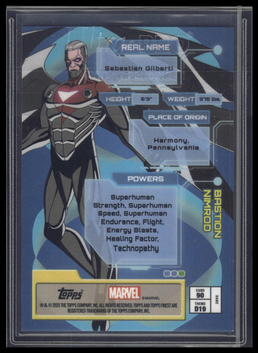 2025 Topps Finest X-Men '97 #74 Bastion Gold Refractor