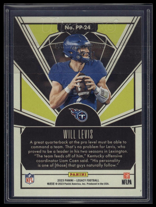 2023 Panini Legacy #PP-24 Will Levis Prized Prospects