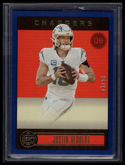 2023 Panini Legacy #53 Justin Herbert Blue #/50
