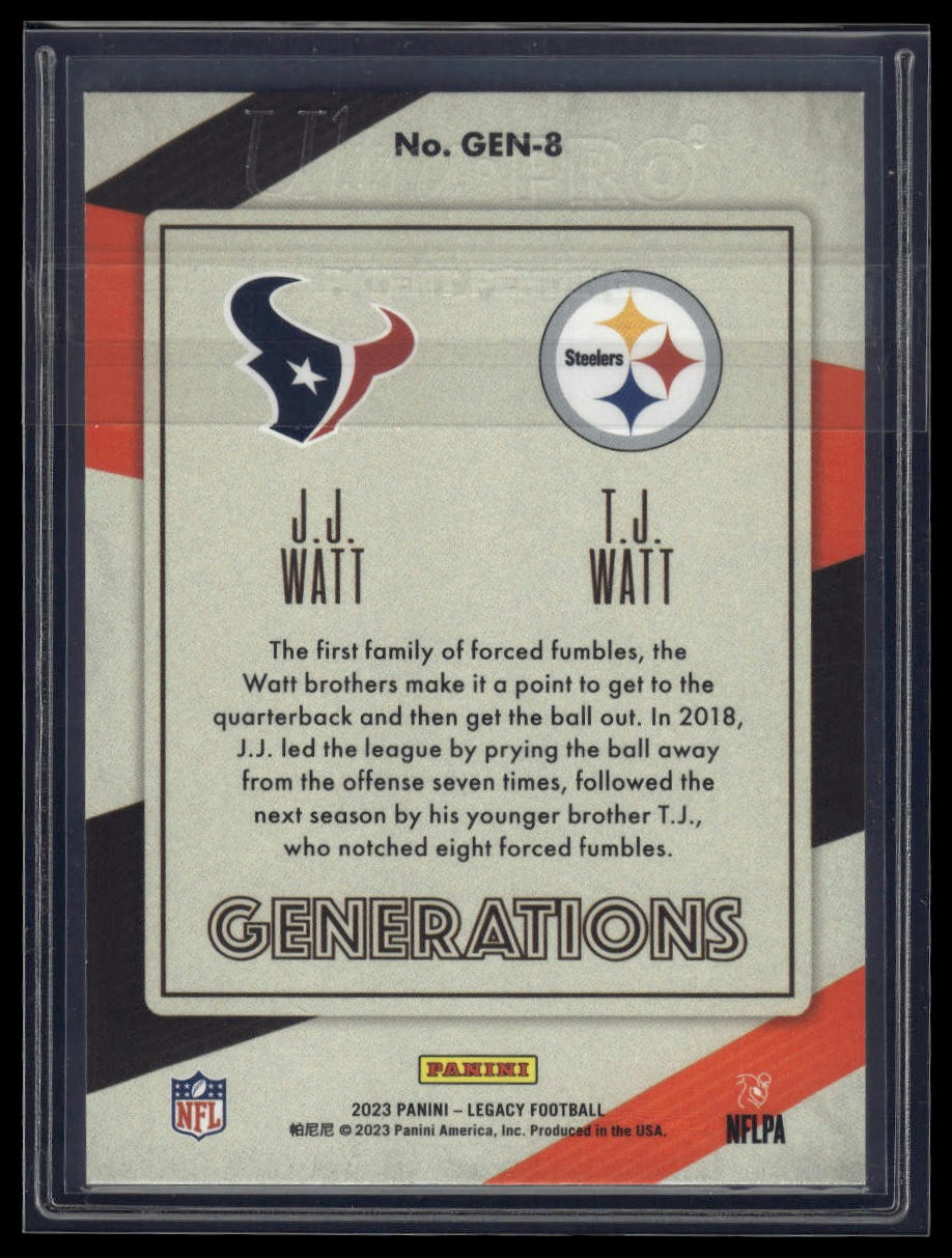 2023 Panini Legacy #GEN-8 J.J. Watt / T.J. Watt Generations