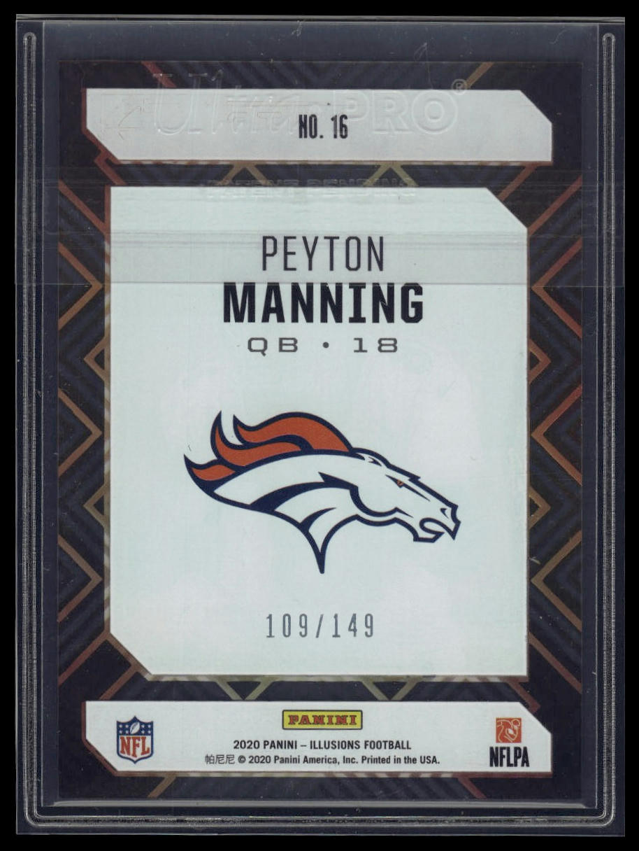 2020 Panini Illusions #16 Peyton Manning Clear Shots Red #/149
