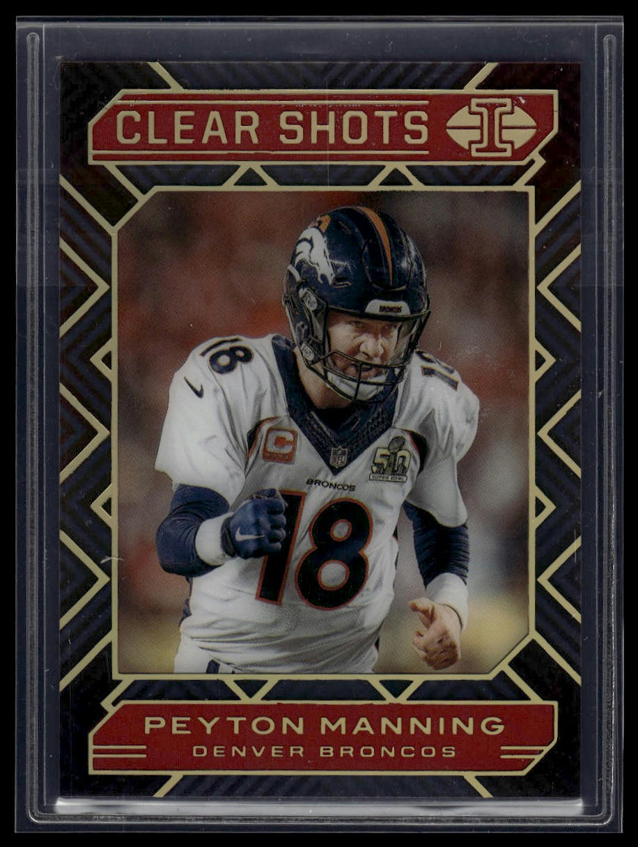 2020 Panini Illusions #16 Peyton Manning Clear Shots Red #/149