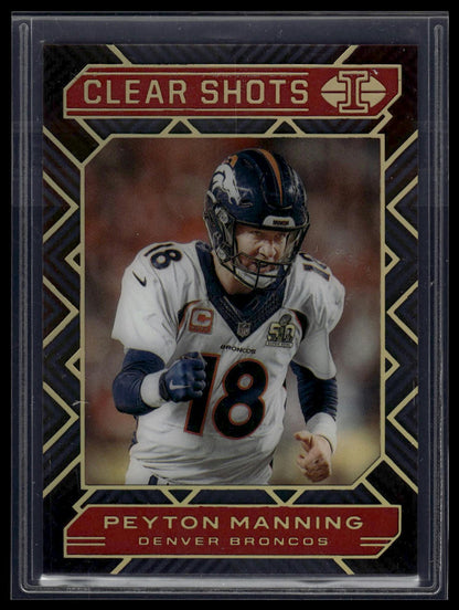 2020 Panini Illusions #16 Peyton Manning Clear Shots Red #/149