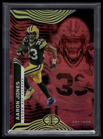 2022 Panini Illusions #34 Aaron Jones Trophy Collection Pink #/399