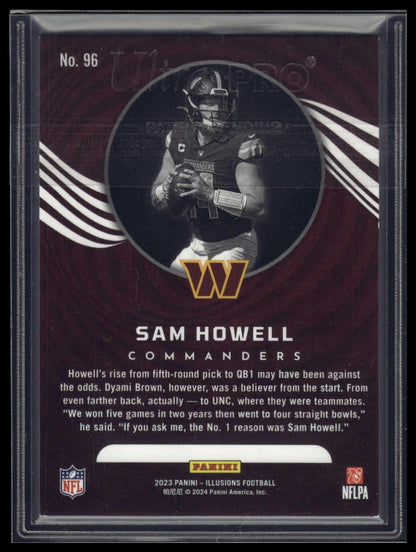 2023 Panini Illusions #96 Sam Howell Red Trophy Collection #/175