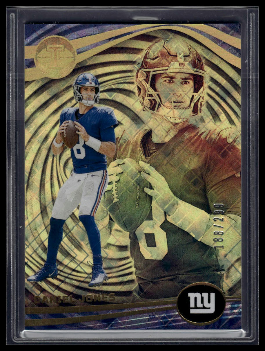 2023 Panini Illusions #83 Daniel Jones Yellow Diamond Trophy Collection #/299