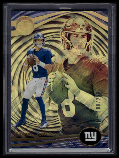 2023 Panini Illusions #83 Daniel Jones Yellow Diamond Trophy Collection #/299