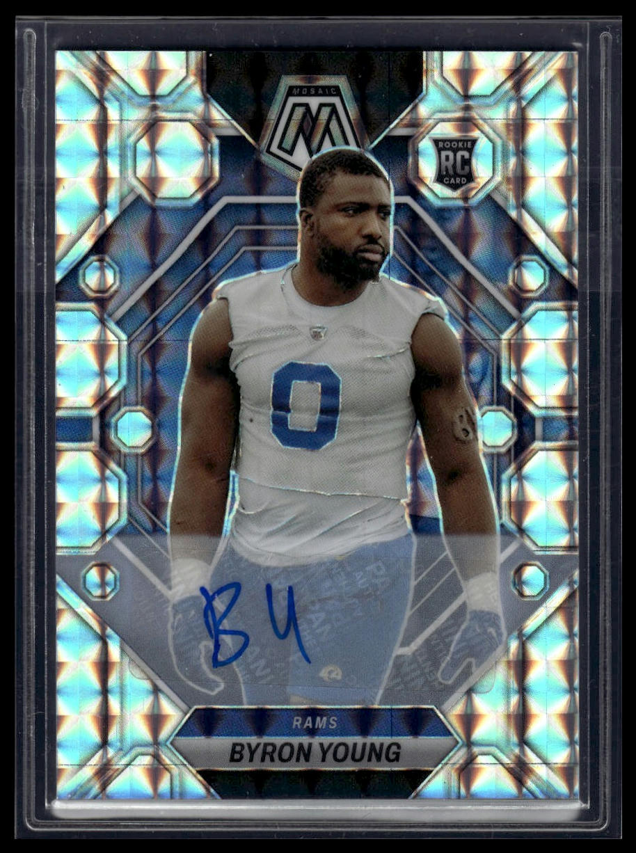2023 Panini Mosaic #291 Byron Young Rookie Autographs Mosaic