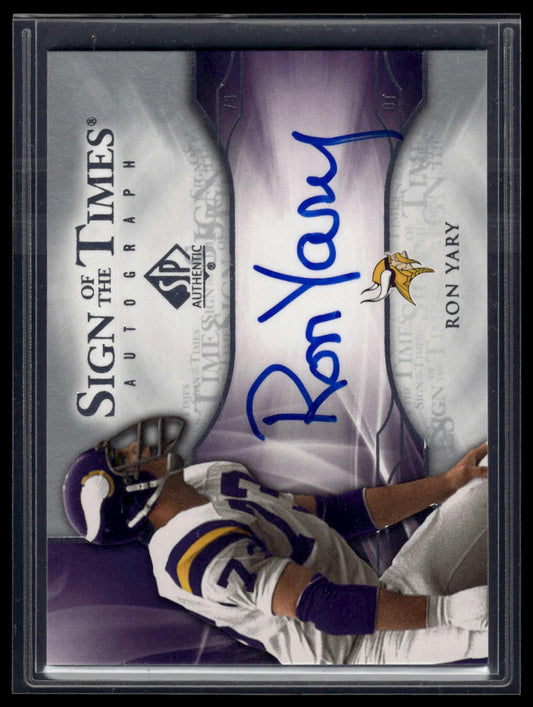 2009 SP Authentic #ST-RY Ron Yary Sign of the Times Autographs