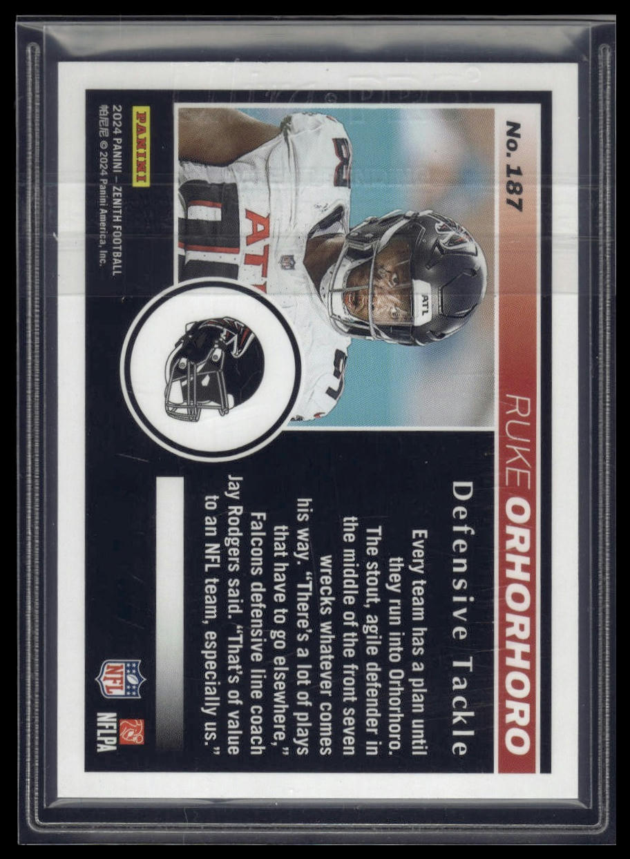 2024 Panini Zenith #187 Ruke Orhorhoro Red Zone Blue #/25