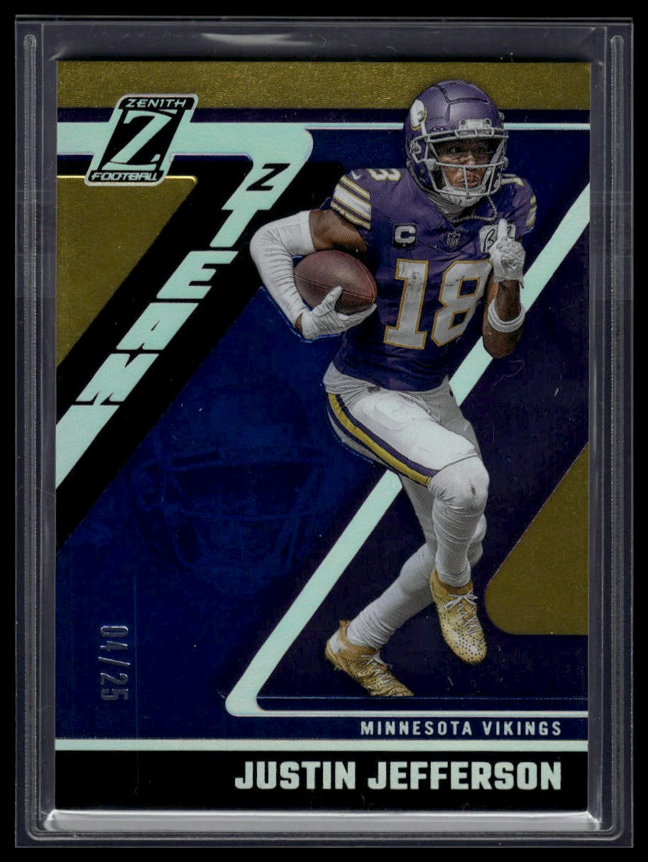 2024 Panini Zenith #23 Justin Jefferson Z-Team Blue #/25