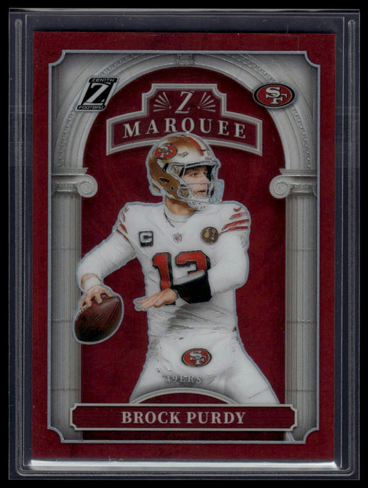 2024 Panini Zenith #22 Brock Purdy Z Marquee Red #/49