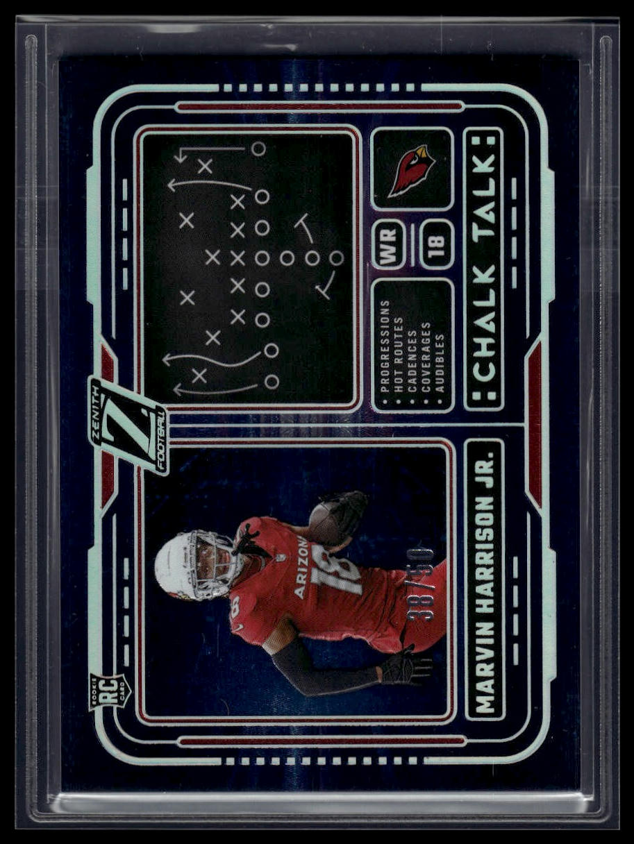 2024 Panini Zenith #6 Marvin Harrison Jr. Chalk Talk Red #/50
