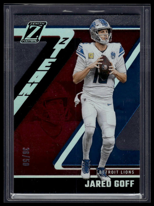 2024 Panini Zenith #14 Jared Goff Z-Team Red #/50