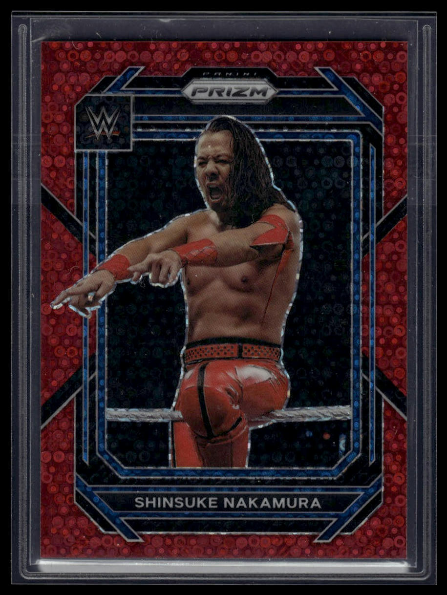 2023 Panini Prizm WWE #167 Shinsuke Nakamura Under Card Red #/99
