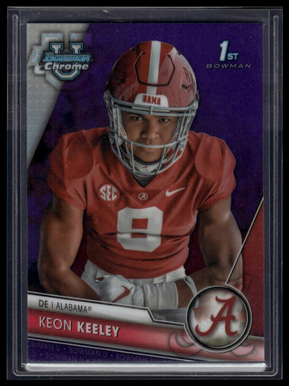 2023 Bowman University Chrome #43 Keon Keeley Purple Refractor #/399