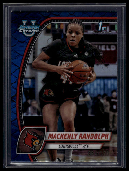 2024-25 Bowman University Chrome #53 Mackenly Randolph Blue Reptilian /150