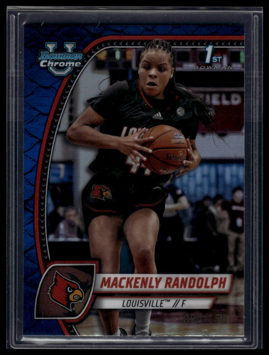 2024-25 Bowman University Chrome #53 Mackenly Randolph Blue Reptilian /150