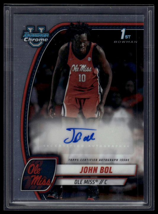 2024-25 Bowman University Chrome #31 John Bol Prospects Autographs