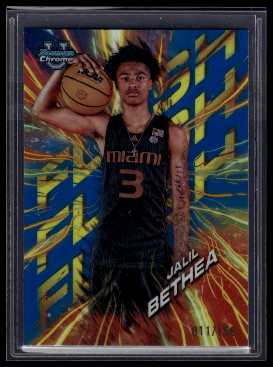 2024-25 Bowman University Chrome #FL-8 Jalil Bethea Flash Blue Refractor #/150