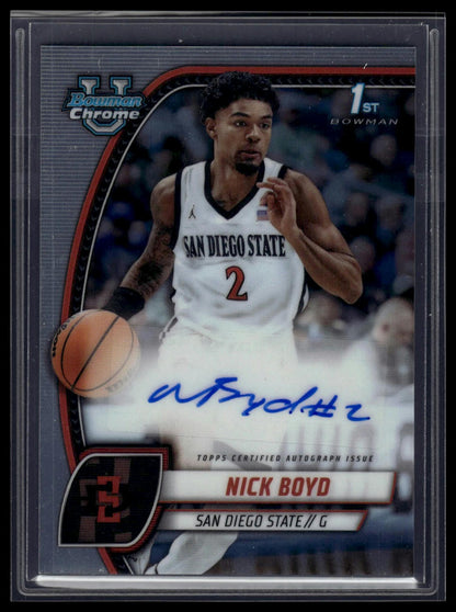 2024-25 Bowman University Chrome #73 Nicholas Boyd Prospects Autographs