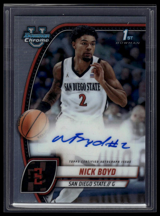 2024-25 Bowman University Chrome #73 Nicholas Boyd Prospects Autographs