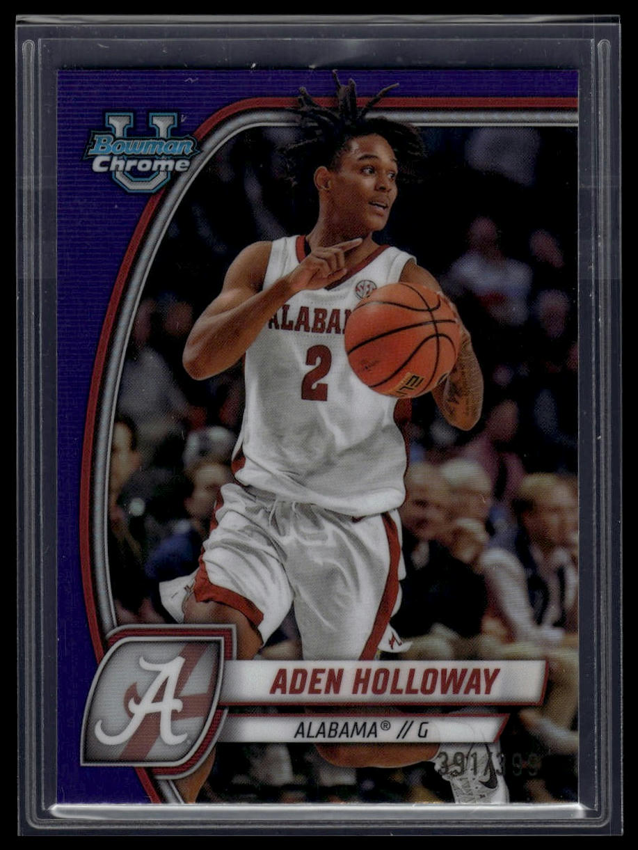 2024-25 Bowman University Chrome #57 Aden Holloway Purple Refractor #/399